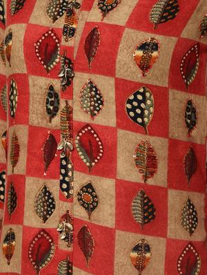 checkered printed straight kurta - 16245965 - Standard Image - 5