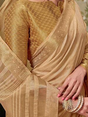 zari border woven saree with blouse - 16246094 - Standard Image - 2
