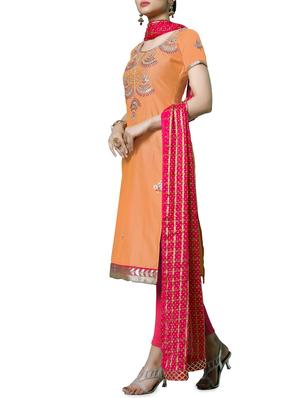 gota work unstitched suit - 16246906 - Standard Image - 2