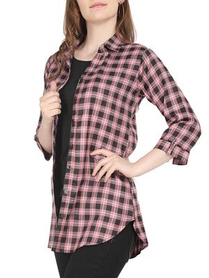 pleated back checkered shirt - 16246999 - Standard Image - 2
