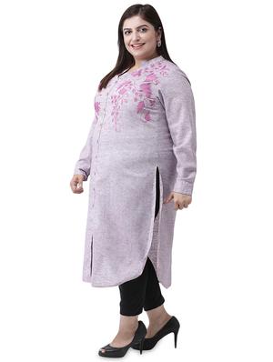 embroidered straight kurta - 16247162 - Standard Image - 2