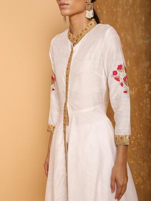 embroidered high slit kurta - 16248860 - Standard Image - 5