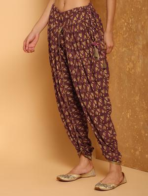 floral printed dhoti salwar - 16248937 - Standard Image - 2