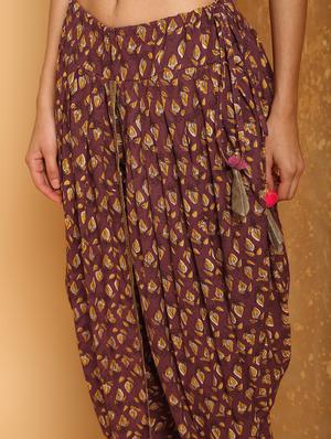 floral printed dhoti salwar - 16248937 - Standard Image - 5
