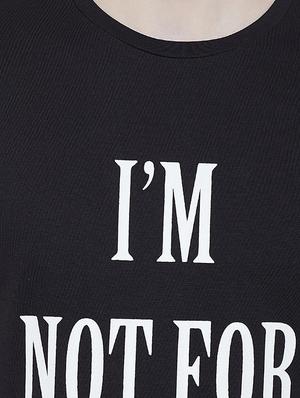 black typographic chest print t-shirt - 16248965 - Standard Image - 5