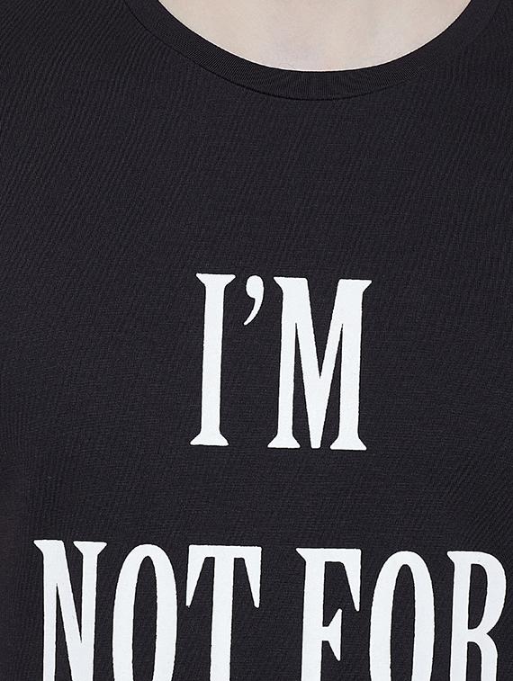 black typographic chest print t-shirt - 16248965 - Zoom Image - 5