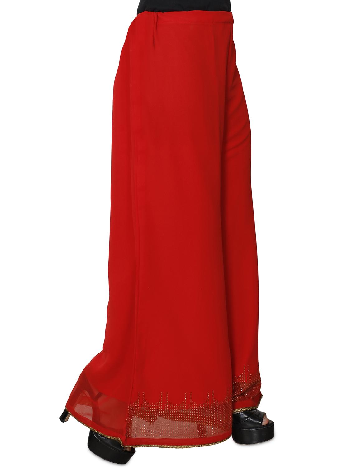 embellished flared palazzo - 16249577 - Zoom Image - 2
