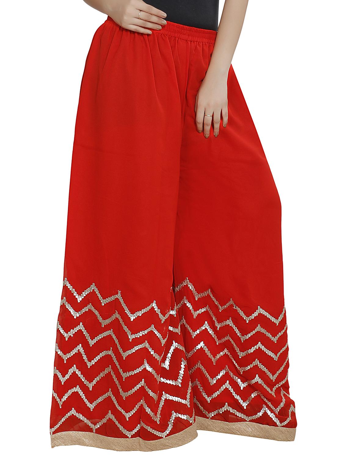 chevron Gota flared Palazzo - 16249604 - Zoom Image - 2
