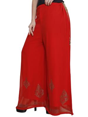 embellished flared palazzo - 16249605 - Standard Image - 2