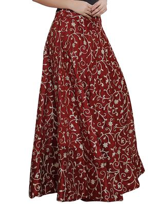 Embroidered Flared Skirt - 16249644 - Standard Image - 2