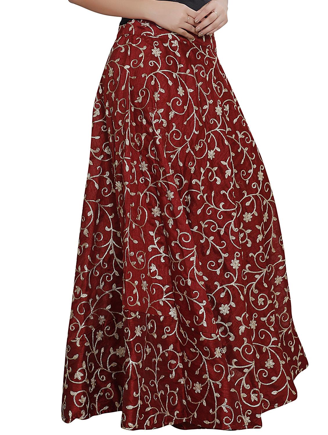 Embroidered Flared Skirt - 16249644 - Zoom Image - 2