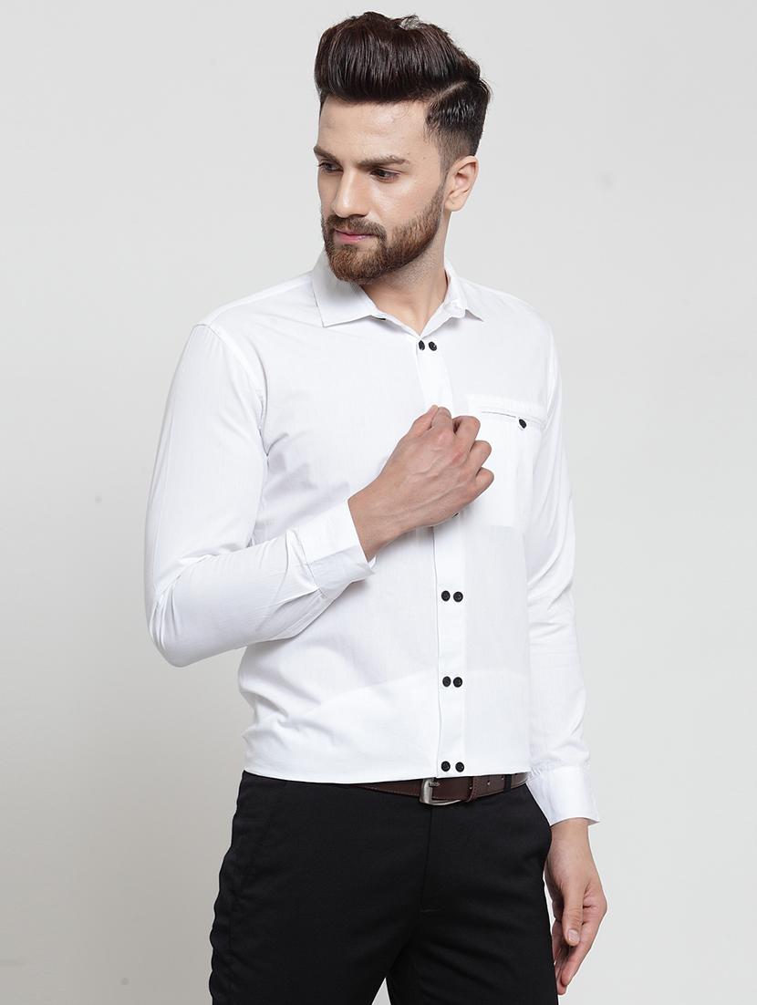 white solid casual shirt - 16250070 - Zoom Image - 2