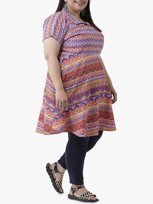ditsy floral printed a-line kurta - 16250241 - Standard Image - 2