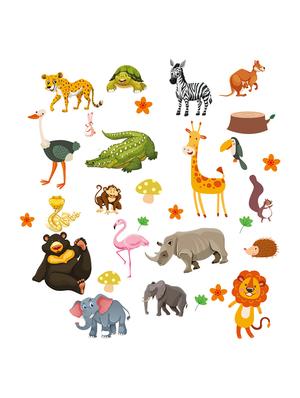 Sehaz Artworks Bestia Multi Wall Decal or Living Room Sticker for Home Bathroom, Toilet Decoration - 16251040 - Standard Image - 2