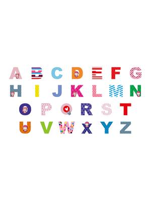 Sehaz Artworks Colorfull-alphabets Multi Wall Decal or Living Room Sticker for Home Bathroom, Toilet Decoration - 16251058 - Standard Image - 2