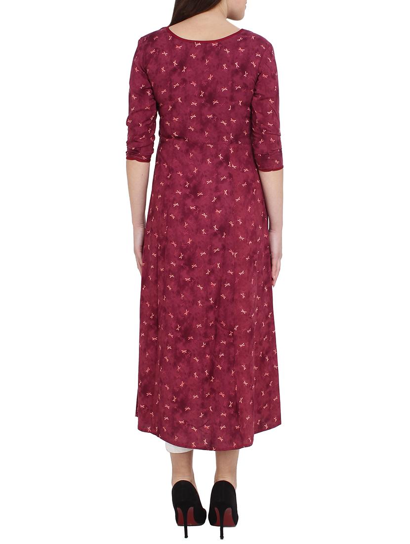 printed flared kurta - 16251853 - Zoom Image - 2