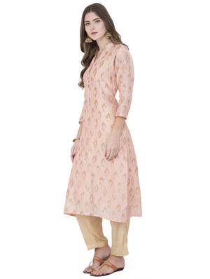 foil printed straight kurta - 16252377 - Standard Image - 2