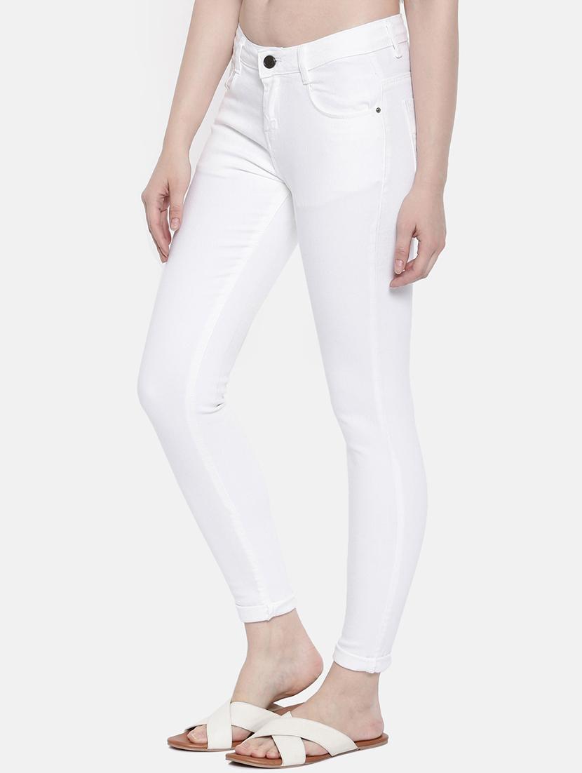 turn up hem skinny fit jeans - 16252559 - Zoom Image - 2