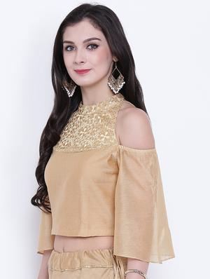 Cold shoulder printed blouse - 16252909 - Standard Image - 2
