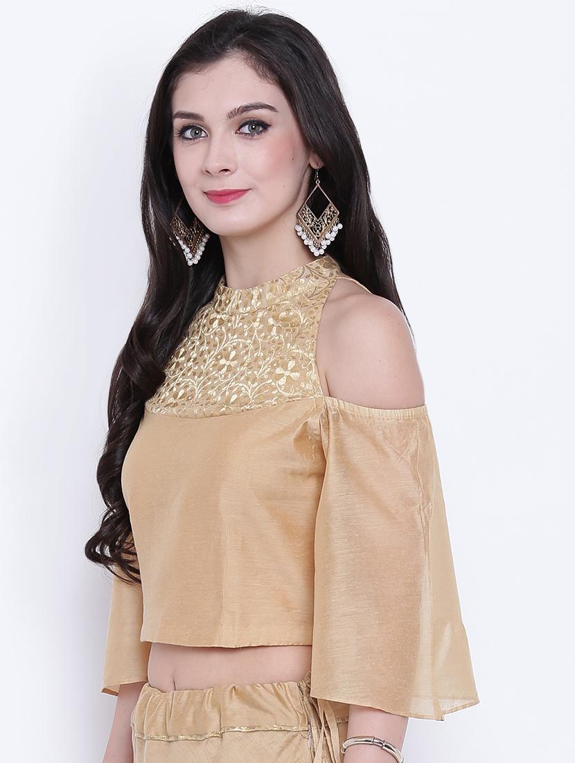 Cold shoulder printed blouse - 16252909 - Zoom Image - 2