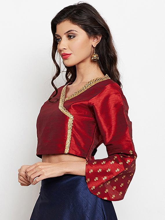 Bell sleeves printed blouse - 16252910 - Zoom Image - 2