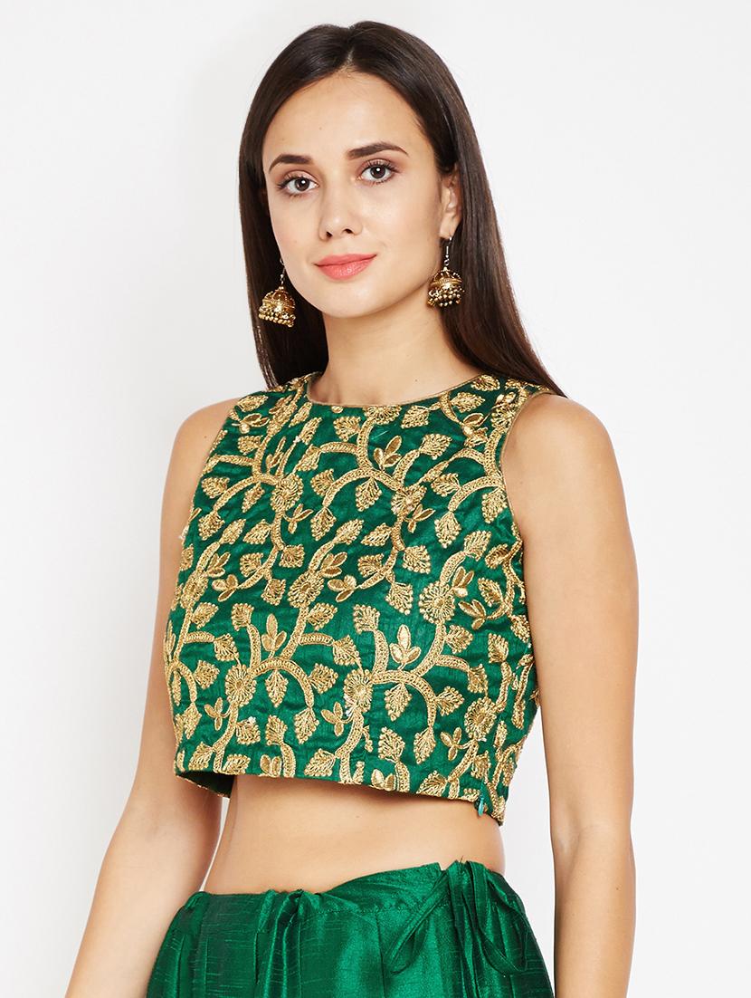 Gold embroidered blouse - 16252914 - Zoom Image - 2