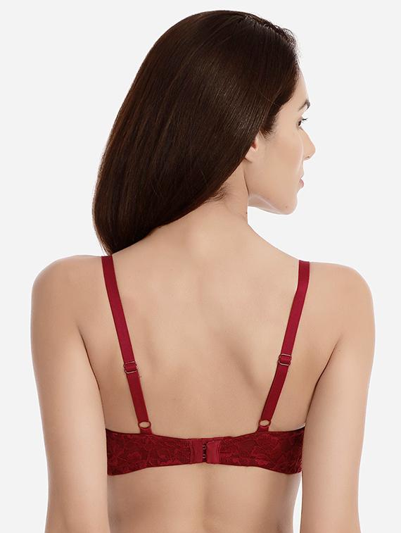 bow patch lace detail t-shirt bra - 16254814 - Zoom Image - 2