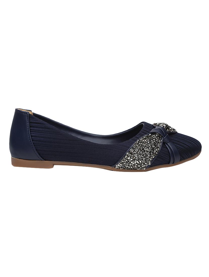 blue slip on ballerinas - 16255156 - Zoom Image - 2