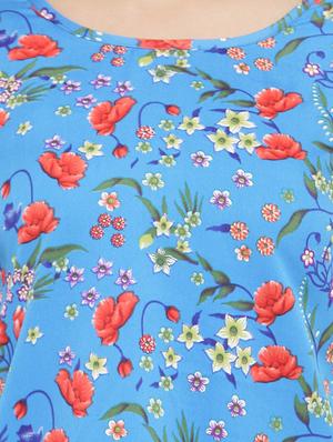 curved hem floral top - 16255238 - Standard Image - 5