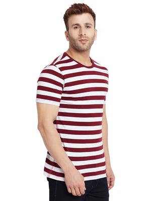 maroon striped tshirt - 16255447 - Standard Image - 2