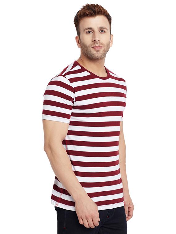 maroon striped tshirt - 16255447 - Zoom Image - 2