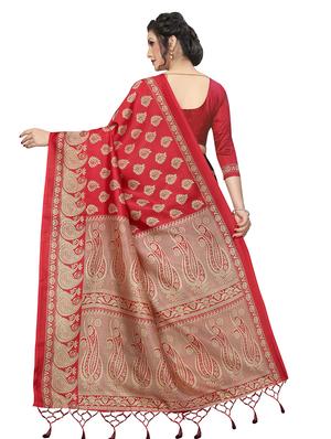 half & half printed saree with blouse - 16256025 - Standard Image - 2