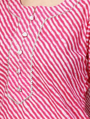 leheriya printed kurta with sharara set - 16256372 - Standard Image - 5