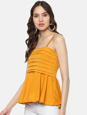 cami neck pleated top - 16256451 - Standard Image - 2