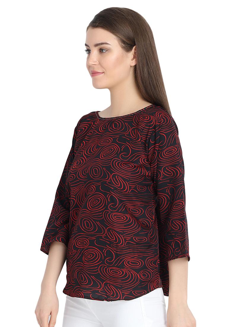 contrast spiral print top - 16257127 - Zoom Image - 2