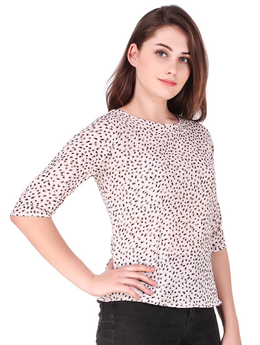 round neck printed top - 16257132 - Zoom Image - 2