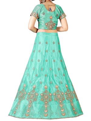 embroidered a-line lehenga - 16257495 - Standard Image - 2