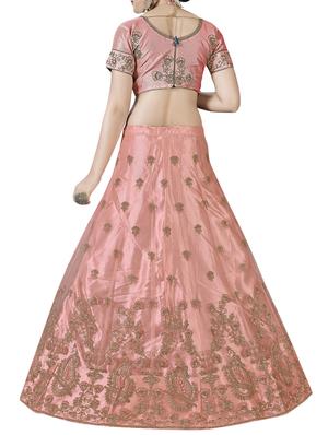 embroidered a-line lehenga - 16257500 - Standard Image - 2