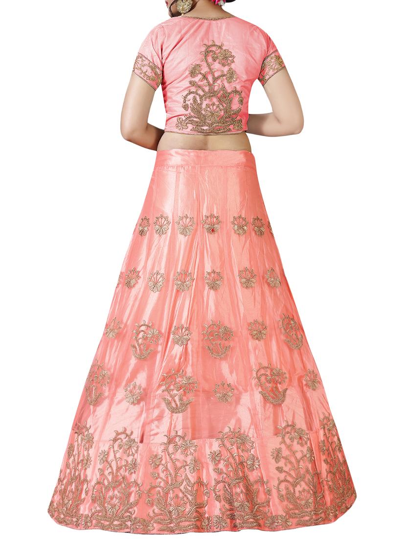floral embroidered a-line lehenga - 16257502 - Zoom Image - 2