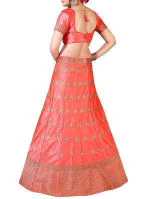 embroidered a-line lehenga - 16257505 - Standard Image - 2