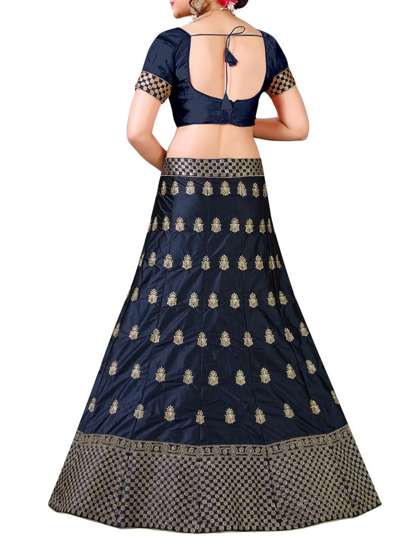 embroidered a-line lehenga - 16257507 - Zoom Image - 2