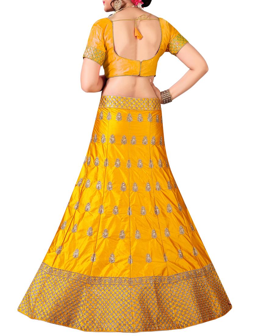 embroidered a-line lehenga - 16257509 - Zoom Image - 2