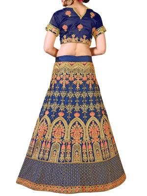 floral embroidered a-line lehenga - 16257513 - Standard Image - 2