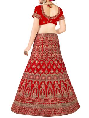 floral embroidered a-line lehenga - 16257520 - Standard Image - 2