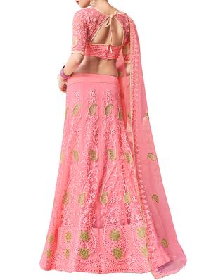 paisley embroidered a-line lehenga - 16257560 - Standard Image - 2