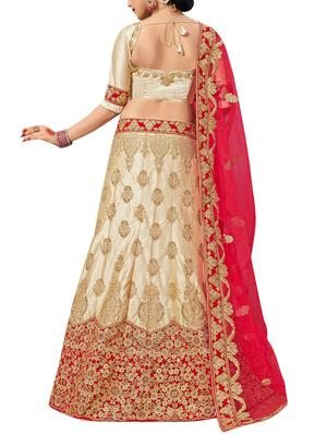 floral embroidered a-line lehenga - 16257565 - Standard Image - 2