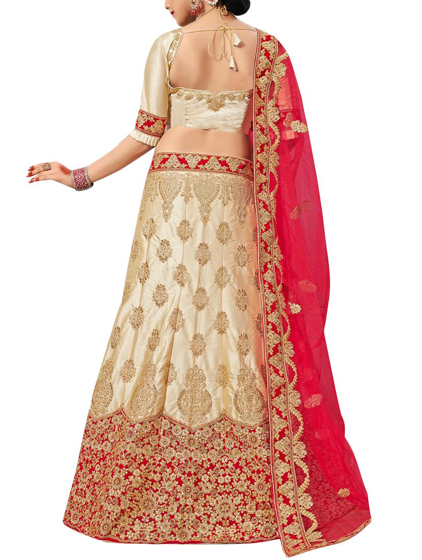 floral embroidered a-line lehenga - 16257565 - Zoom Image - 2