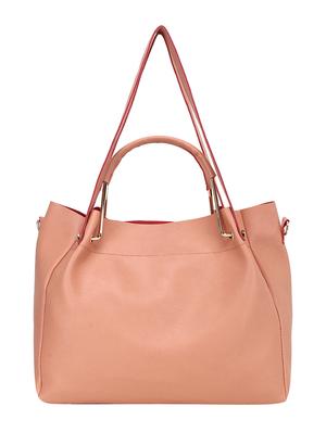 pink leatherette (pu) handbag combo - 16257776 - Standard Image - 2