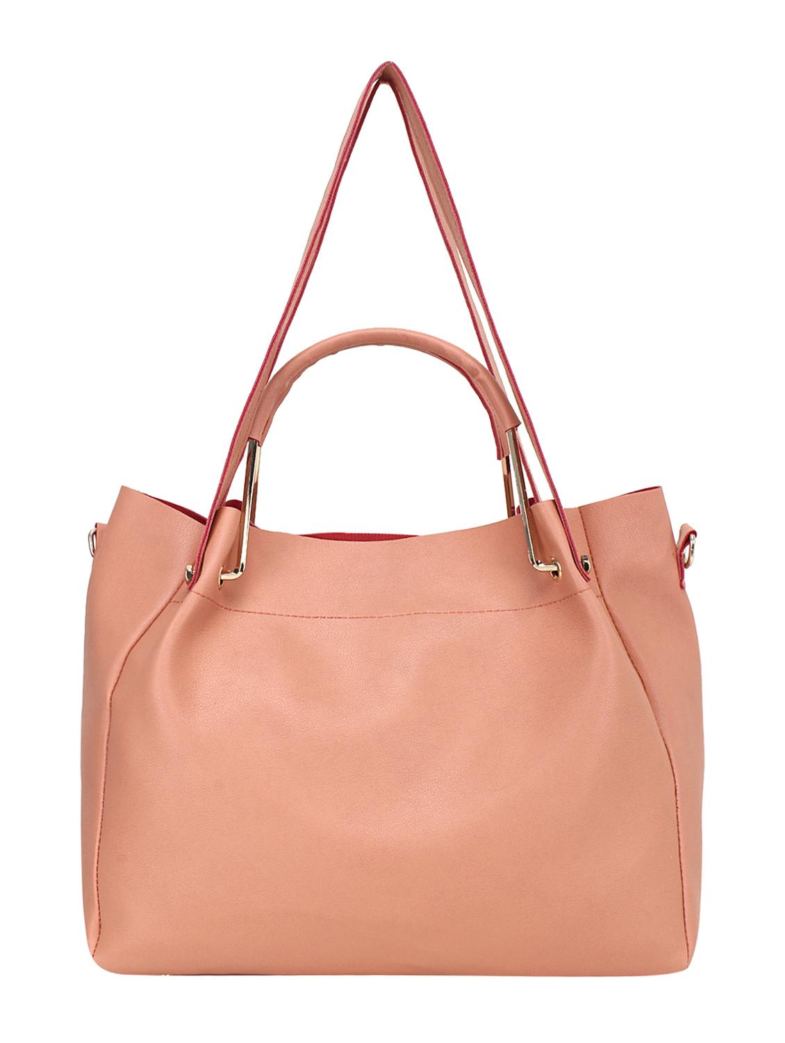 pink leatherette (pu) handbag combo - 16257776 - Zoom Image - 2