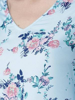 layered bell sleeved floral top - 16258318 - Standard Image - 5